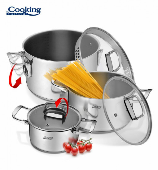 SET GATIT INOX 6PCS MANERE PLIAB, MILENA