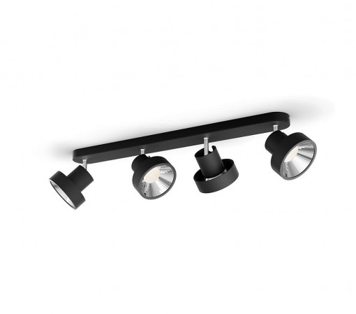 BUKKO PLATE/SPIRAL BLACK 4X4.3W 24V