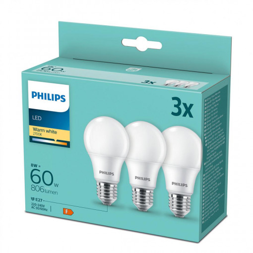 LED 60W A60 E27 WW FR ND 3PF/6 DISC