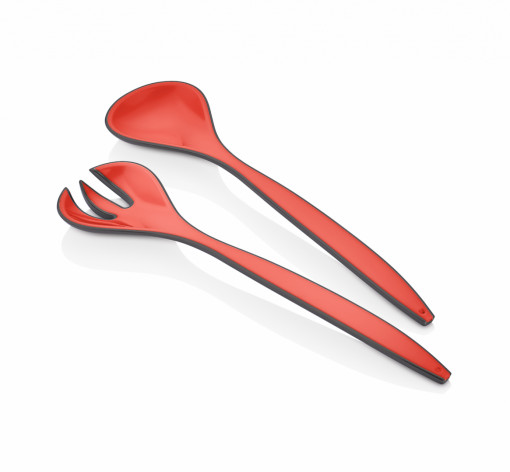 SET LINGURA+FURCULITA SALATA, ROSU