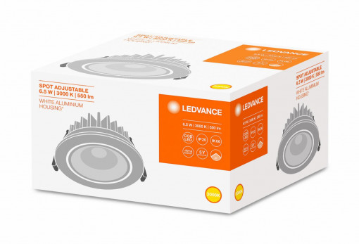 SPOT LED ADJUST6,5W/3000K 230V IP20LEDV