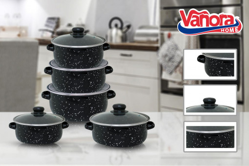 SET GATIT 10 PIESE EMAILAT , PETRA