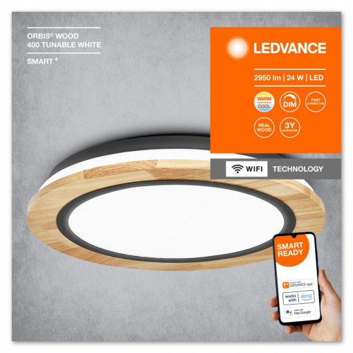 SMART WIFI ORBIS WOOD 400 TW FS1 LEDV
