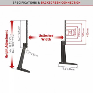 Barkan Tabletop Stand TV 32" - 70" - Img 2
