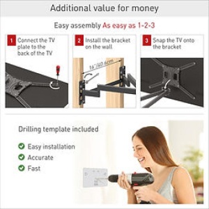 Barkan TV Mount 2 brate 13"- 90" 60Kg - Img 6