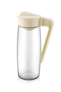 CARAFA STICLA1.5 L+CAPAC PLASTIC CU SITA - Img 2