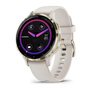 Ceas Garmin Venu 3S, Ivory/ Soft Gold - Img 1
