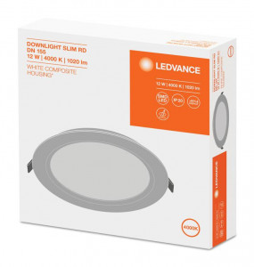 DL SLIM DN155 12W/4000K WT IP20 LEDV - Img 1