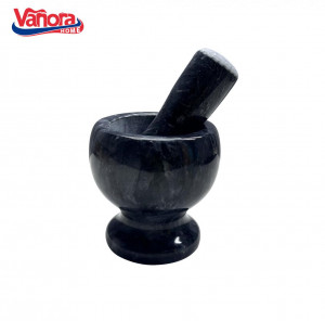 MOJAR CU PISTIL MARMURA,DIA 9.5 CM,NEGRU - Img 1