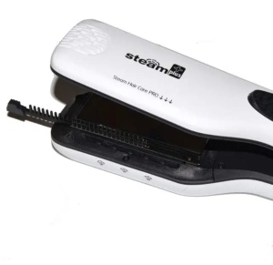 Placa de Indreptat Parul cu Aburi Profesional Steam Plus, pentru casa/salon, 5 trepte reglabile de temperatura, functie ioni negativi, material nano titanium, display Lcd - Img 7