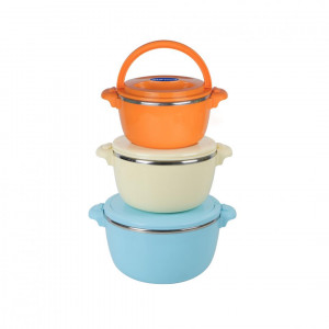 SET 3 CASEROLE TERMICE 2+4+6L,BELLY BLUE - Img 2