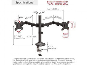Suport monitor Barkan FM 13-27", ng - Img 1