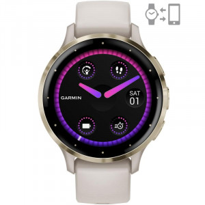 Ceas Garmin Venu 3S, Ivory/ Soft Gold - Img 2