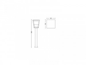 ECONIC HUE WACA EU POST BLACK 1X15W 24V - Img 3