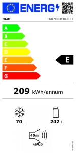 FRIGIDER CU DOUA USI FRAM FDD-VRR311BDE+ - Img 3