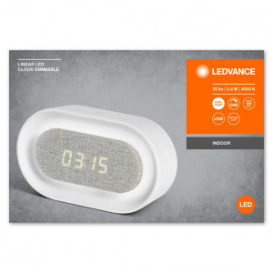 LINEAR LED CLOCK DIM USB WT LEDV - Img 1