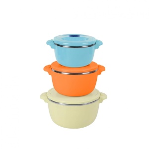 SET 3CASEROLE TERMICE 2+4+6L,BELLY BEIGE - Img 1