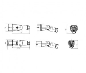 CORDSET T2-T2 3P 32A 5M FLAT - Img 2