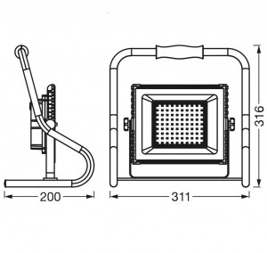 LED WORKLIGHT BATTERY 30W 840 R-ST LEDV - Img 2