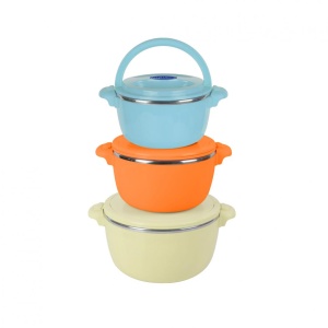 SET 3CASEROLE TERMICE 2+4+6L,BELLY BEIGE - Img 2