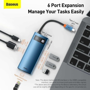 Dock Baseus Type-C Metal Gleam, albastru - Img 11
