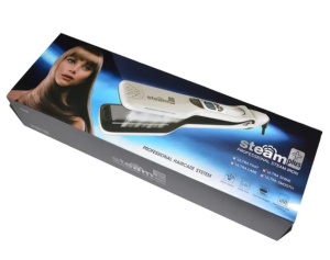 Placa de Indreptat Parul cu Aburi Profesional Steam Plus, pentru casa/salon, 5 trepte reglabile de temperatura, functie ioni negativi, material nano titanium, display Lcd - Img 10