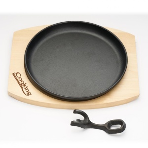 PLATOU SERV FONTA ROTUND D22CM,BAZA LEMN - Img 1