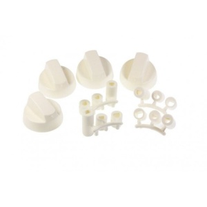 Set butoane universale albe pentru aragaze