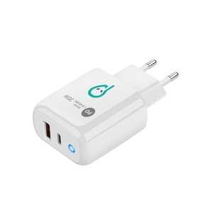 Alim. retea Spacer QC USB-A&C 35W, alb - Img 1