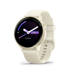 Ceas Garmin vívoactive 6 Bone/Lunar Gold - Img 1