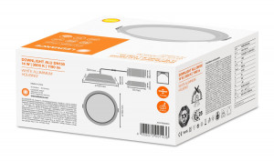 DL ALU DN150 14W/3000K WT IP44 LEDV - Img 2