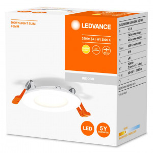 DL SLIM 85MM 4.5W 3000K 230V WT LEDV - Img 1