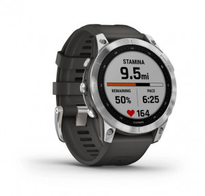 Garmin fenix 7, Silver w/Graphite Band - Img 1