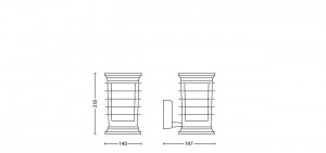PATIO WALL LANTERN GREY 1X60W 230V - Img 3