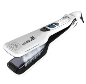 Placa de Indreptat Parul cu Aburi Profesional Steam Plus, pentru casa/salon, 5 trepte reglabile de temperatura, functie ioni negativi, material nano titanium, display Lcd - Img 11