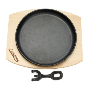 PLATOU SERV FONTA ROTUND D22CM,BAZA LEMN - Img 2