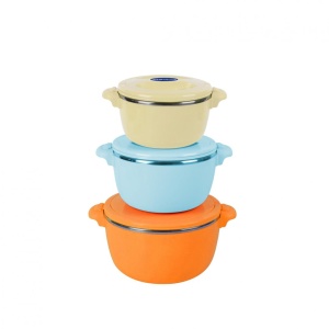SET 3CASEROLE TERMICE 2+4+6L,BELLY ORANG - Img 1