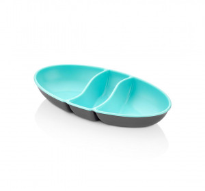TAVA APERITIV 3COMPART 25.5x15x3CM,ALBAS - Img 1