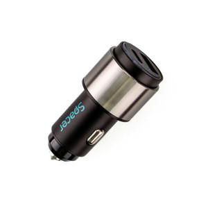 Alim. auto Spacer cu led USB-A&C 38W neg - Img 2