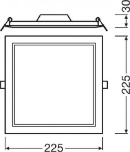 DL SLIM SQ210 18W/4000K WT IP20 LEDV - Img 2