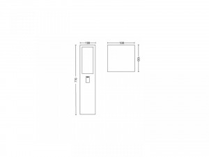 IMPRESS HUE WACA EU POST BLACK 2X8W 24V - Img 2
