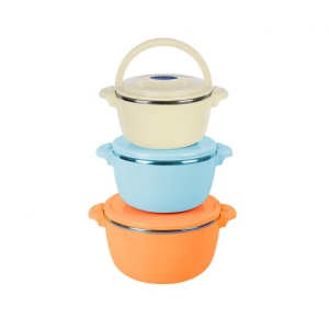 SET 3CASEROLE TERMICE 2+4+6L,BELLY ORANG - Img 2