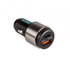 Alim. auto Spacer cu led USB-A&C 38W neg - Img 3