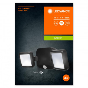 BATTERY LED SPOTLIGHT DOUBLE BK LEDV - Img 1