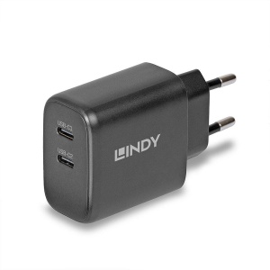 Incarcator Lindy 2x USB Type-C GaN 65W - Img 1