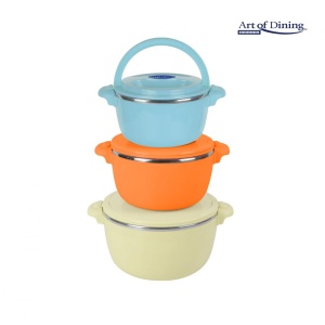 SET 3CASEROLE TERMICE 2+4+6L,BELLY BEIGE - Img 10