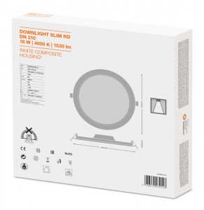 DL SLIM DN210 18W/4000K WT IP20 LEDV - Img 2