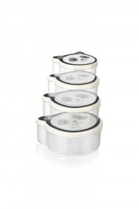 SET 4 CASEROLE CU CAPAC , PLASTIC - Img 2