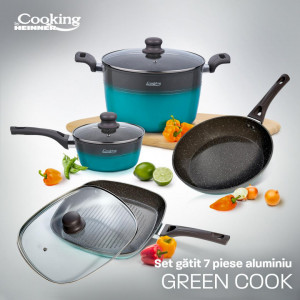 SET GATIT 7 PIESE ALUMINIU, GREEN COOK - Img 2