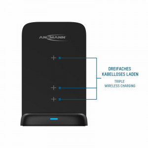 Statie de incarcare ANSMANN Qi 15W verticala - incarcator wireless - incarcator cu inductie - Img 3